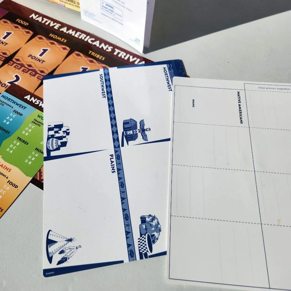 Lakeshore Learning Native Americans Teaching Center Trivia Book Projects and Boo